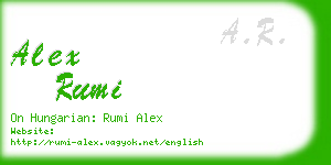 alex rumi business card